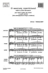 Messiaen: O Sacrum Convivium SATB published by Durand